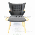 Hans Wegner Papa Bear lounge Chair and Ottoman Teddy bear chair